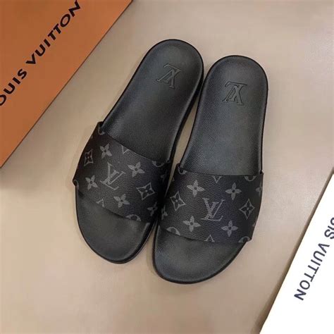 louis vuitton sliders men|Louis Vuitton slippers men's.